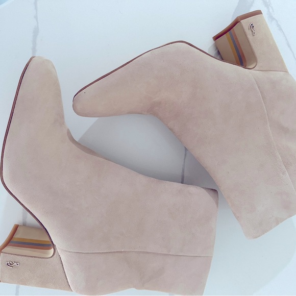 Sam Edelman NEW Suede Block Heel Ankle Boots Never worn. S 7.5 - Picture 2 of 7